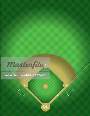 A vector illustration of the arial view of a baseball field. EPS 10. File contains transparencies.