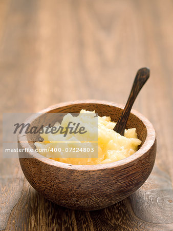 close up of a bowl of indian ghee