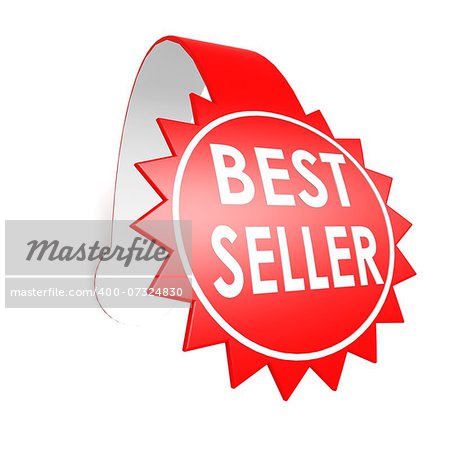 Best seller star label image with hi-res rendered artwork that could be used for any graphic design.
