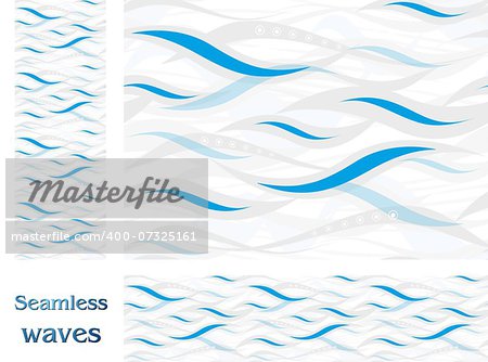 Abstract wavy vector seamless pattern design