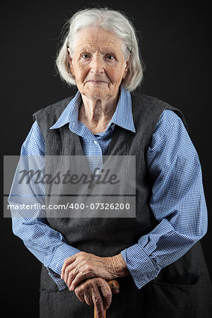 Portrait of a smiling senior woman looking at the camera