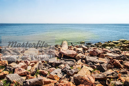 overflow pipe coming from the land to the sea