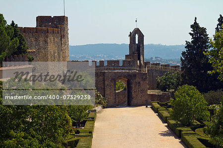 The fortified walls and entrance to the monastery.