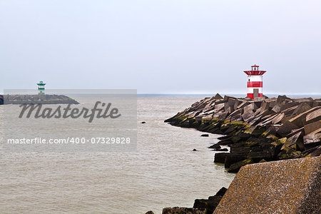 lighthouses on north sea in the Hague (Den Haag), Netherlands