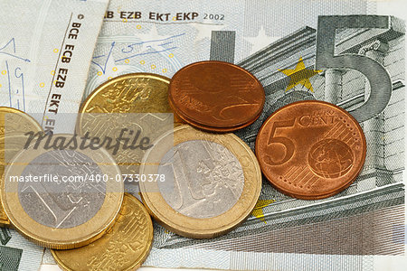 close up macro photography of euro money and coins
