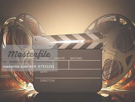 Clapboard with back light. Your name, time and date on clapboard.