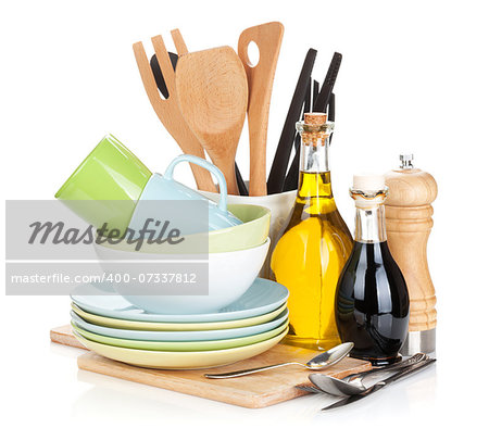 Cooking equipment. Isolated on white background