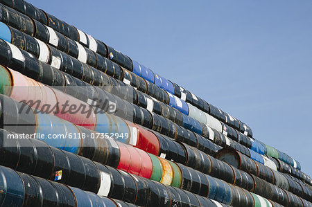 Oil barrels stacked up Oil barrels stacked up