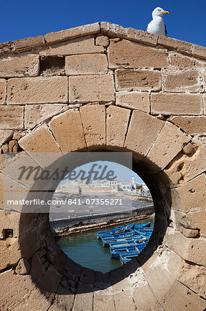 View to the ramparts and medina from the old fort, Essaouira, Atlantic coast, Morocco, North Africa, Africa View to the ramparts and medina from the old fort, Essaouira, Atlantic coast, Morocco, North Africa, Africa