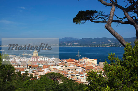 View over old town, Saint-Tropez, Var, Provence-Alpes-Cote d'Azur, France, Mediterranean, Europe