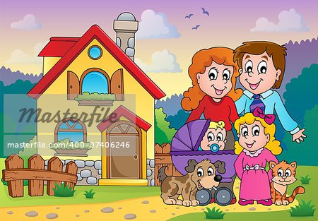 Family theme image 5 - eps10 vector illustration.