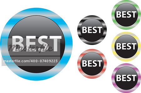 best icon label button choice quality symbol