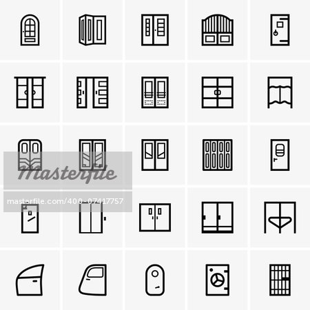 Set of Door icons