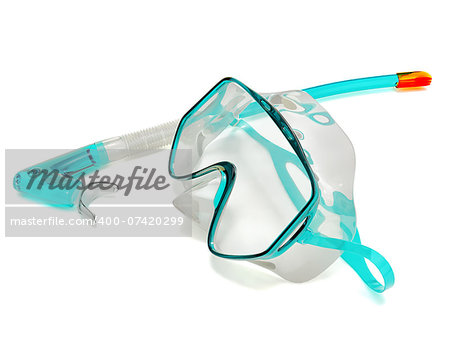 Snorkel and Mask for Diving isolated on white background