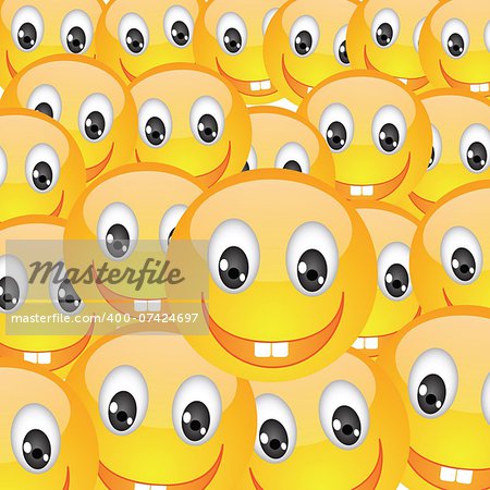 colorful illustration with smile background for your design