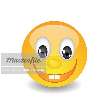 colorful illustration with yellow smile for your design