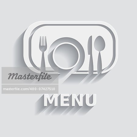 White and grey vector modern restaurant menu design