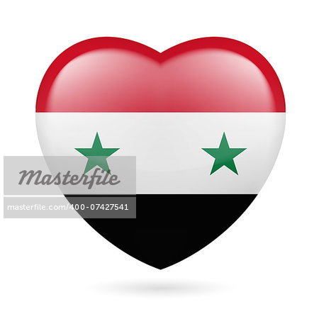 Heart with Syrian flag colors. I love Syria