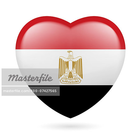 Heart with Egyptian flag colors. I love Egypt