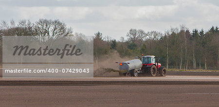 Application of manure on arable, dutch farmland
