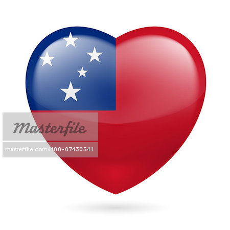 Heart with Samoan flag colors. I love Samoa