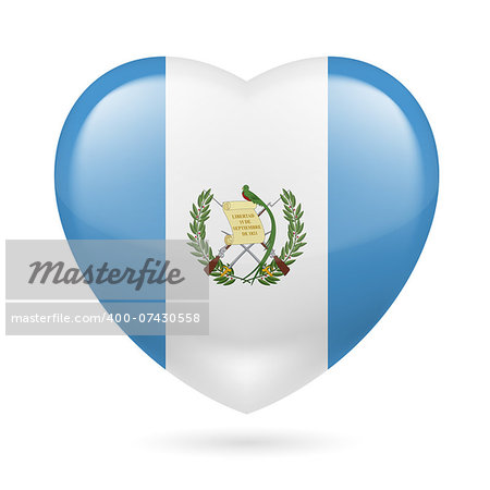 Heart with Guatemalan flag colors. I love Guatemala