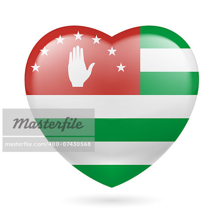 Heart with Abkhaz flag colors. I love Abkhazia
