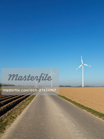 Wind Turbines in Countryside