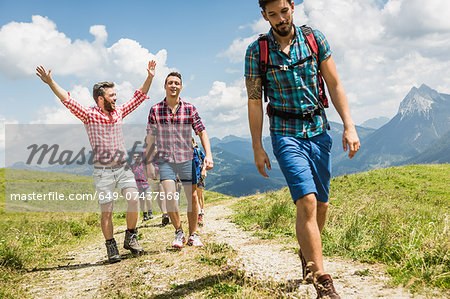 Group of friends hiking, Tyrol, Austria