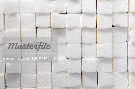 Wall of stacked sugar cubes Wall of stacked sugar cubes