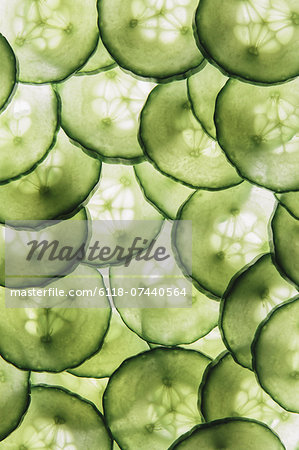 Organic cucumber slices