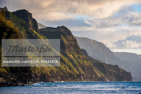 Sunset on the Napali coast, Kauai, Hawaii, United States of America, Pacific Sunset on the Napali coast, Kauai, Hawaii, United States of America, Pacific