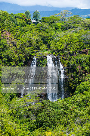Opaekaa Falls, Kauai, Hawaii, United States of America, Pacific