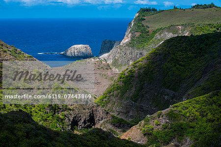 The rugged west Maui landscape and coastline, Maui, Hawaii, United States of America, Pacific