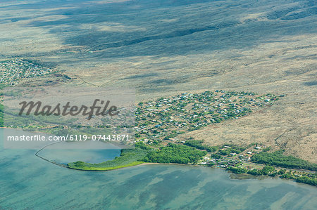 Aerial of the island of Molokai, Hawaii, United States of America, Pacific Aerial of the island of Molokai, Hawaii, United States of America, Pacific