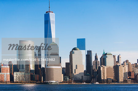 Manhattan cityscape and river, New York, USA