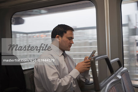 Businessman commuting to work