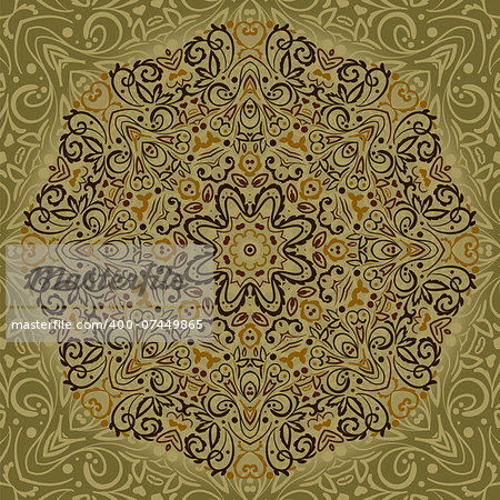 Vector Mandala Background With Beatiful Circle Pattern