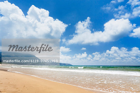 Beach of Portixeddu, Bay of Buggerru, Province Iglesiente, Sardinia, Italy, Mediterranean, Europe