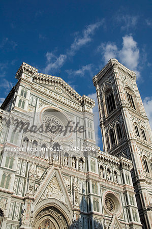 Duomo (Cathedral) and Campanile di Giotto, Florence (Firenze), UNESCO World Heritage Site, Tuscany, Italy, Europe