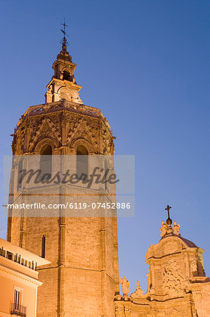 El Miguelet tower, cathedral, Valencia, Mediterranean, Costa del Azahar, Spain, Europe