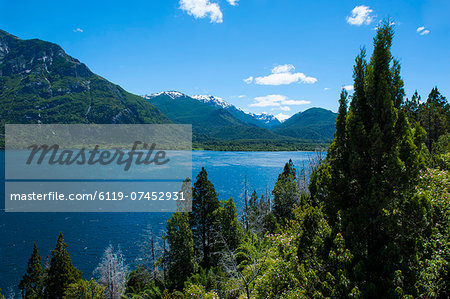 Beautiful mountain lake in the Los Alerces National Park, Chubut, Patagonia, Argentina, South America