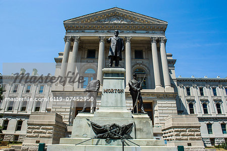 Indiana Statehouse, the state capitol building, Indianapolis, Indiana, United States of America, North America