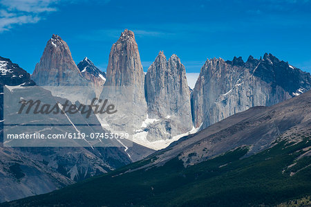 The towers of the Torres del Paine National Park, Patagonia, Chile, South America