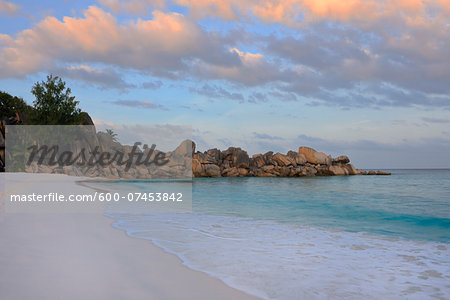 Grand Anse Beach at Sunrise, La Digue, Seychelles
