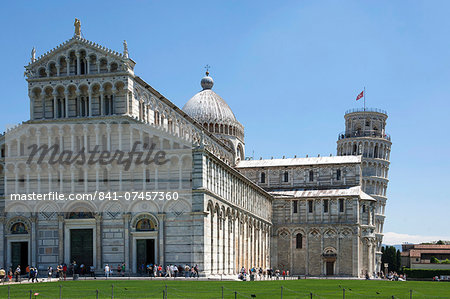 The Duomo and Leaning Tower, UNESCO World Heritage Site, Pisa, Tuscany, Italy, Europe