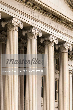 The Treasury Department building in Washington, D.C., United States of America, North America