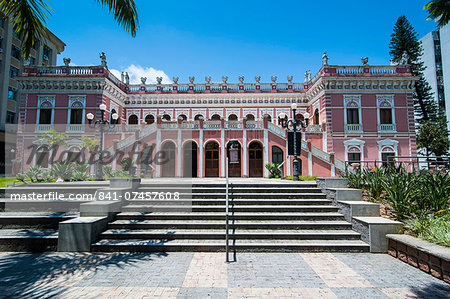 Pink Cruz e Sousa palace in Florianopolis, Santa Catarina State, Brazil, South America