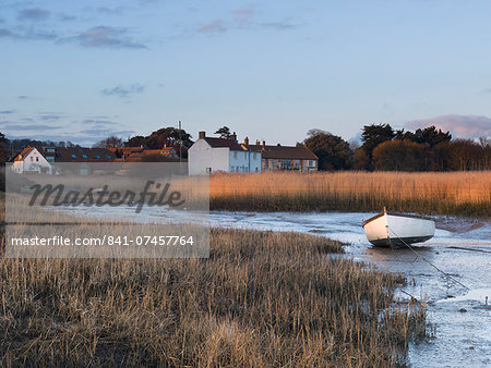 A winter morning view of Brancaster Staithe, Norfolk, England, United Kingdom, Europe