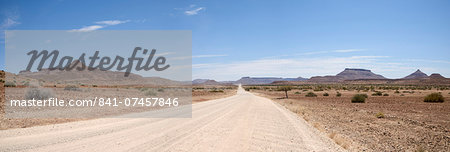 The road from the Skeleton Coast joins Damaraland, Namibia, Africa